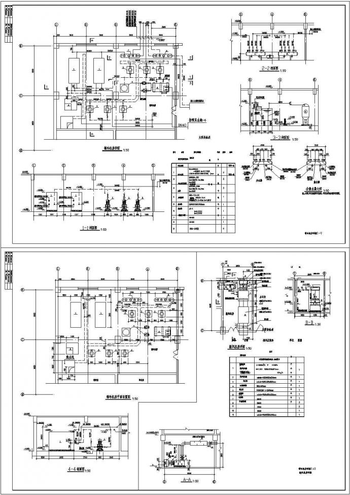某空调工程制冷机房设计cad全套施工大样图（甲级院设计）_图1