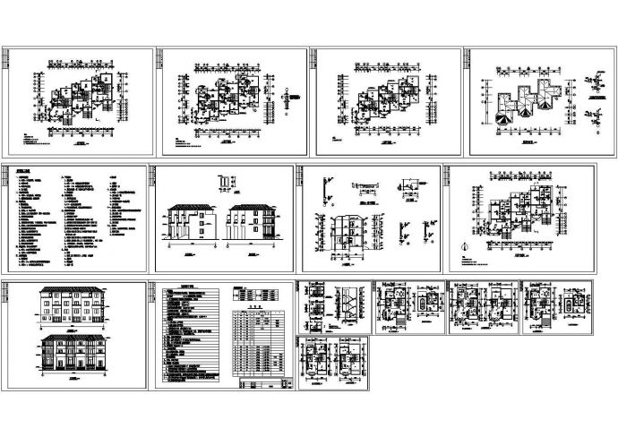 【南京】某地中海风格别墅建筑方案CAD详图_图1