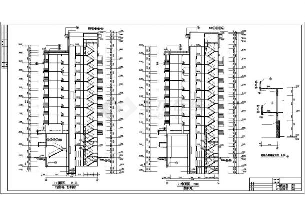某地区精品商业住宅楼建筑设计详细CAD图纸-图一