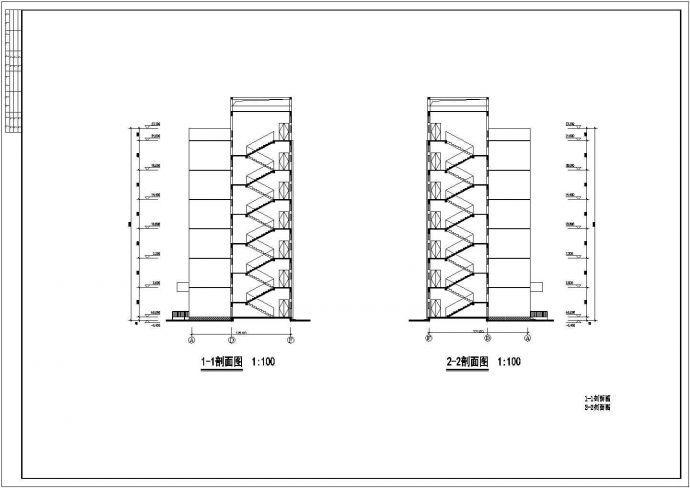 南昌市某中学4400平米6层砖混结构学生宿舍楼建筑结构设计CAD图纸_图1