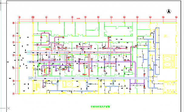 某地多层药厂洁净空调工程设计结构设计cad图纸-图二