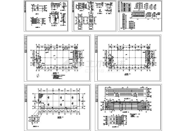 厂房设计_【湖南】某工厂二层厂房施工方案全套CAD详图-图一