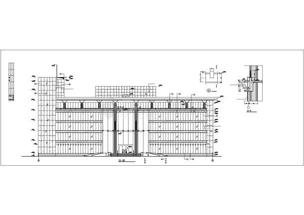 重庆市涪陵区某单位5层框架结构办公楼建筑设计CAD图纸-图一