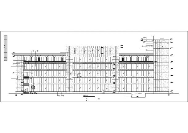 重庆市涪陵区某单位5层框架结构办公楼建筑设计CAD图纸-图二