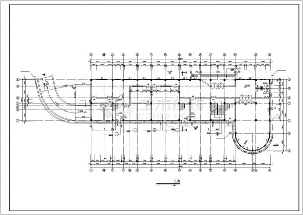 长沙市某建筑公司5600平米八层框架结构办公楼建筑设计CAD图纸-图一