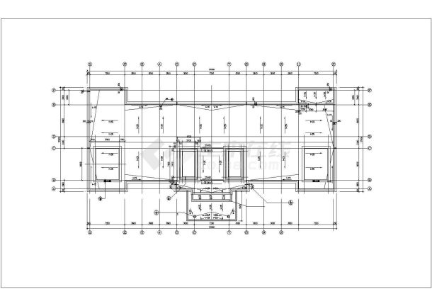 烟台市某制造厂4600平米五层框架结构办公楼建筑设计CAD图纸-图二