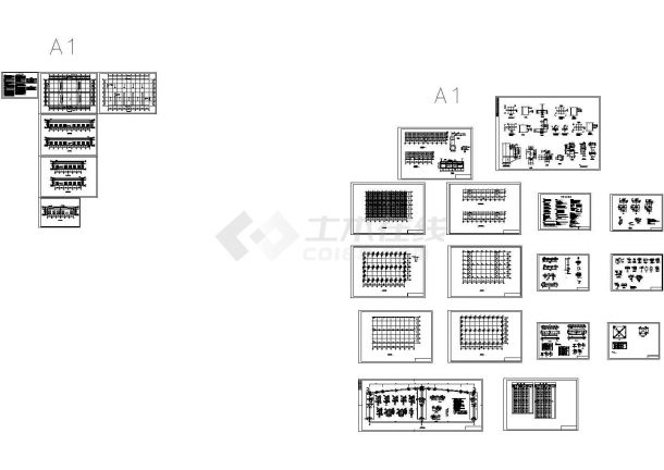 厂房设计_某2×21米跨厂房建筑结构详细设计图-图二