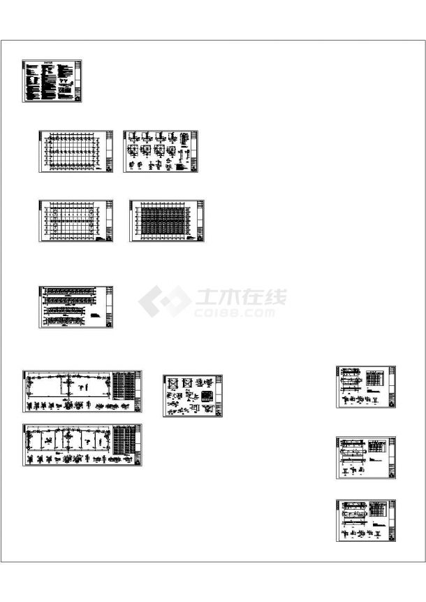 厂房设计_沧州某门式刚架厂房结构详细设计图-图一