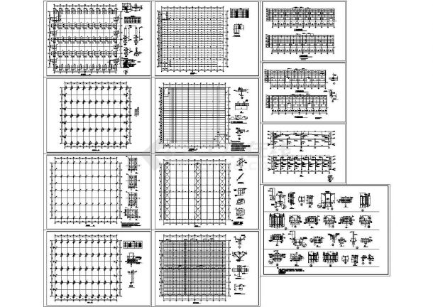 某二层钢框架结构设计图-图二