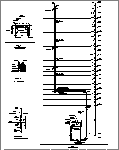 燃气设计_某市四十二层带地下室综合楼燃气设计cad图纸-图一