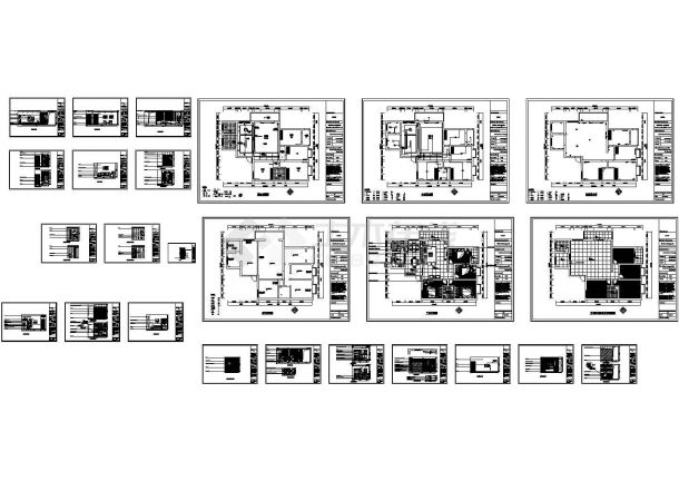 四室两厅设计装修CAD图-图一