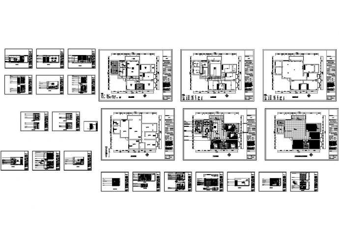 四室两厅设计装修CAD图_图1