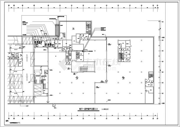 上海普陀区某星级酒店空调施工设计CAD图纸-图二