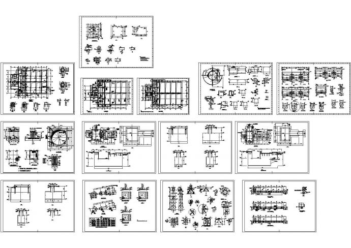 厂房设计_厂房设备基础结构图【只有图】cad施工图设计_图1