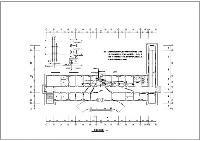 湖州市某乡镇医院4层门诊综合楼全套电气CAD设计图纸_图1
