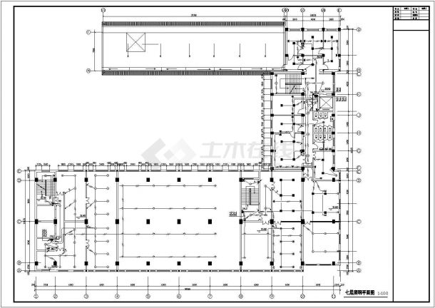 西安市某医院1.2万平米8层框架结构门诊楼全套电气电气CAD设计图纸-图二