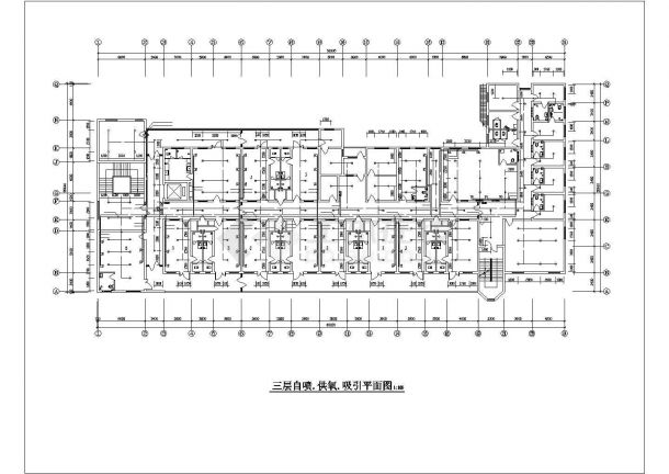 苏州第四人民医院4层传染病房给排水CAD设计图纸-图二