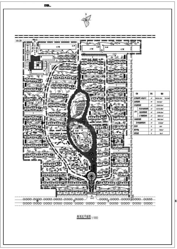 总用地面积（红线以内）184330.12平米小区规划总平面图设计图-图二