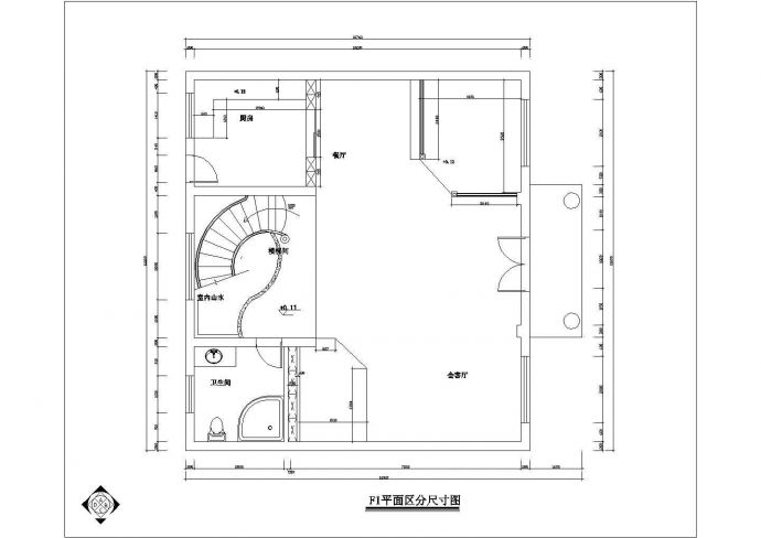宁波别墅装修施工图CAD图纸_图1