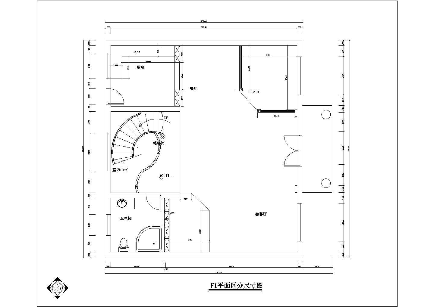 宁波别墅装修施工图CAD图纸