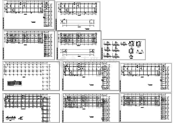 办公楼设计_某五层综合办公楼混凝土结构施工图CAD，11张图纸-图一