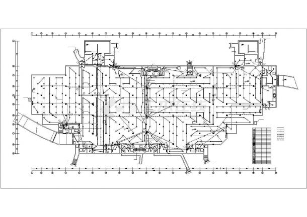太原市某大型商住办公楼地下汽车库电气施工设计CAD图纸-图一