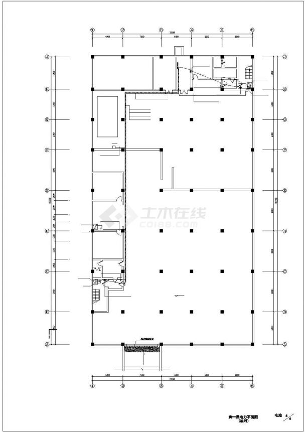 沈阳市某商住综合楼1200平米的人防车库电气设计CAD图纸-图二