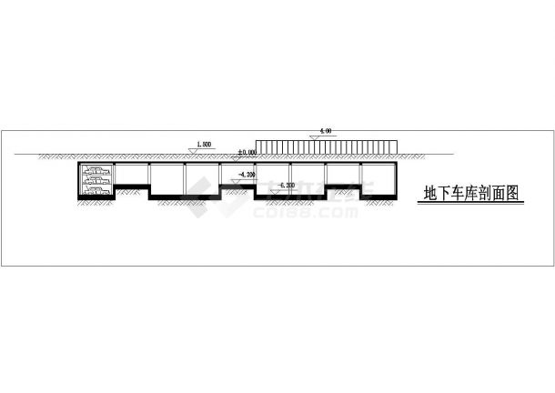 苏州市某现代化小区地下停车场平剖面设计CAD图纸（2套方案）-图一