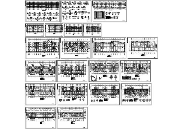 某多层商住混合混凝土结构施工图（CAD），22张图纸-图一