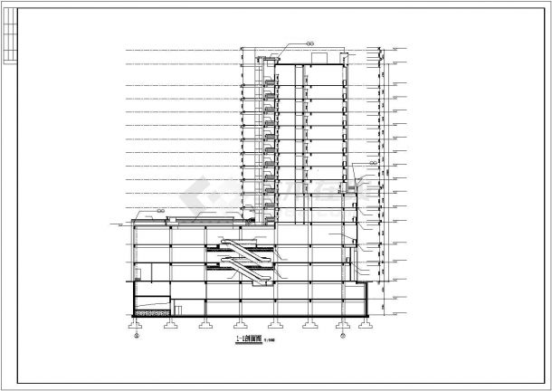 某大型商贸区商务广场建筑规划方案设计施工CAD图纸-图一