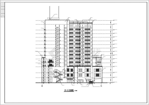 某大型商贸区商务广场建筑规划方案设计施工CAD图纸-图二