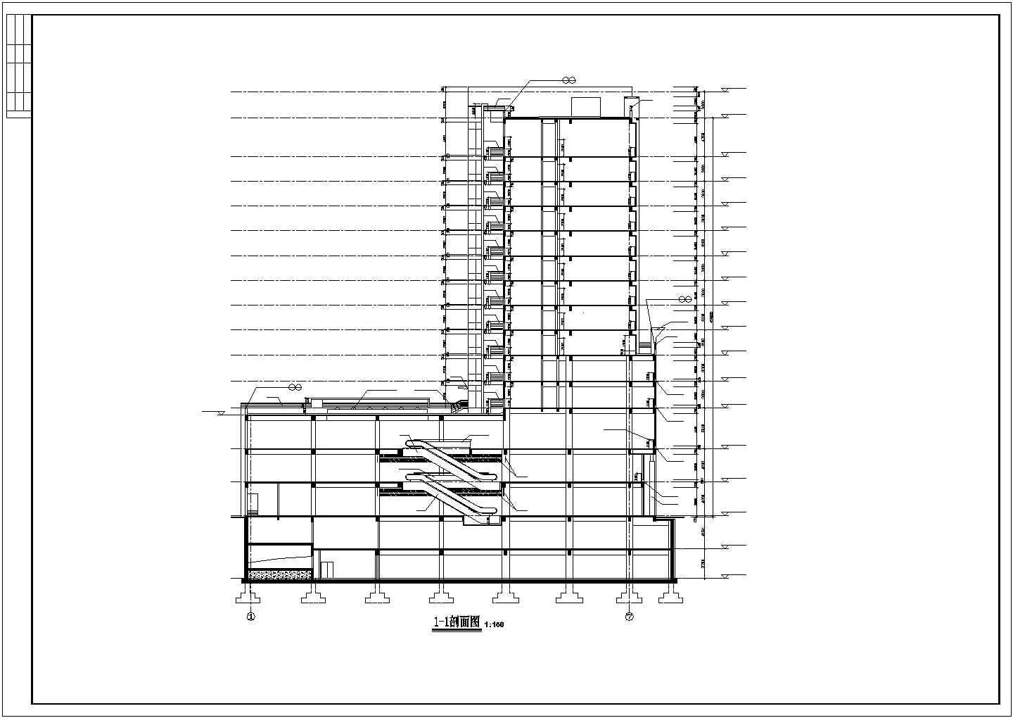 某大型商贸区商务广场建筑规划方案设计施工CAD图纸