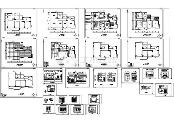 某新小区四室两厅施工图纸-图二