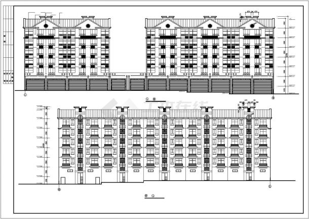 某城市商贸区商住楼建筑方案全套设计施工CAD图纸-图二