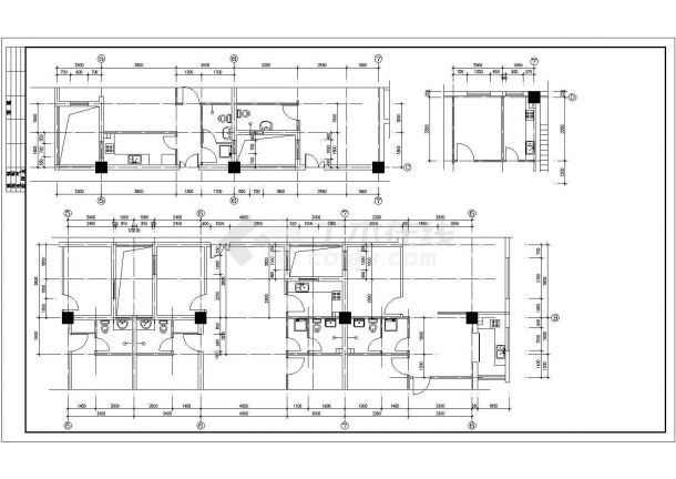 精美板式高层建筑规划CAD全套布置图-图二