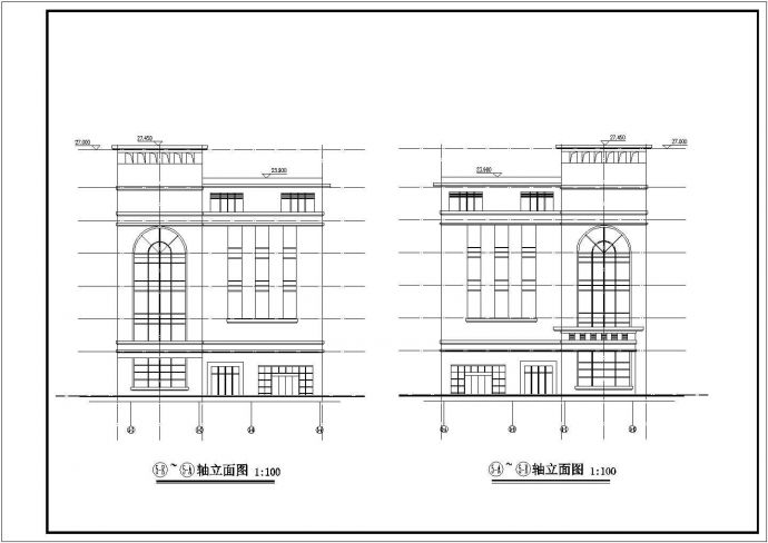 某城市小区娱乐城建筑方案设计施工CAD图纸_图1