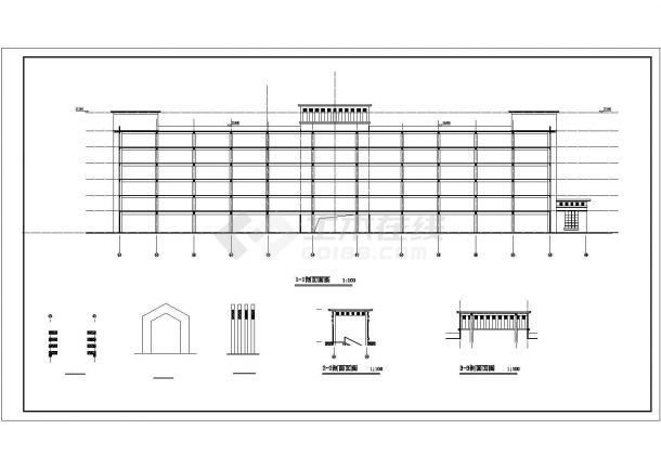 某城市小区娱乐城建筑方案设计施工CAD图纸-图二
