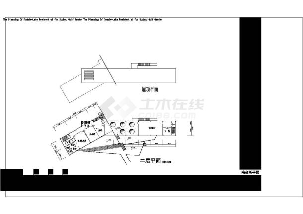 某城市综合会所建筑方案设计施工CAD图纸-图一