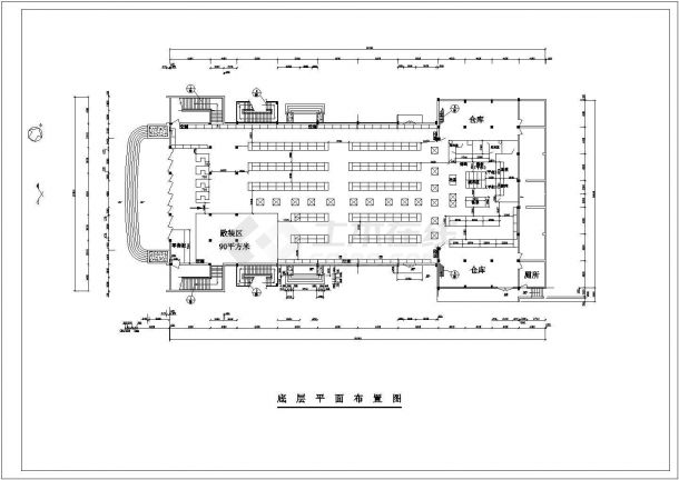 某城市农场超市建筑方案设计施工CAD图纸-图一