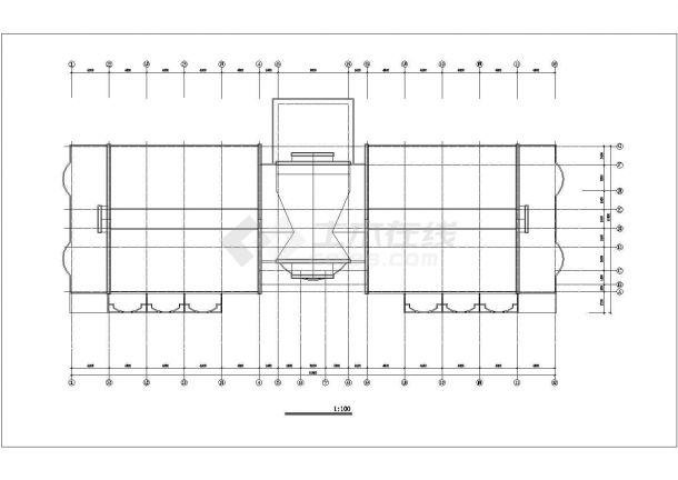 三亚市某2700平米2层框架结构临街商务宾馆建筑设计CAD图纸-图二