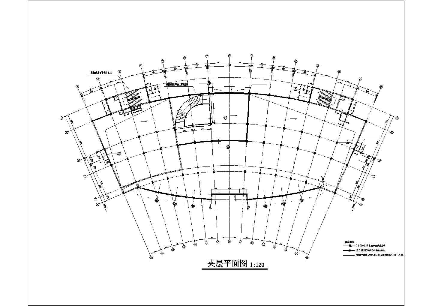 4900平米四层框架结构商务酒店建筑设计CAD图纸（含机房层和夹层）