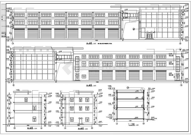 胶南市某事业单位2500平米三层框架结构综合楼全套建筑设计CAD图纸-图一