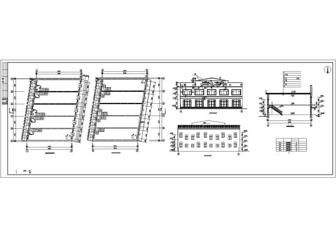 某城市临街小店建筑方案设计施工CAD图纸_图1