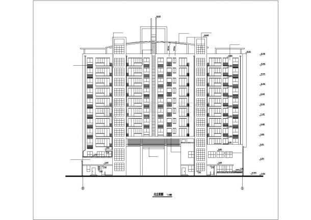 某城市商住楼建筑方案全套设计施工CAD图纸-图二