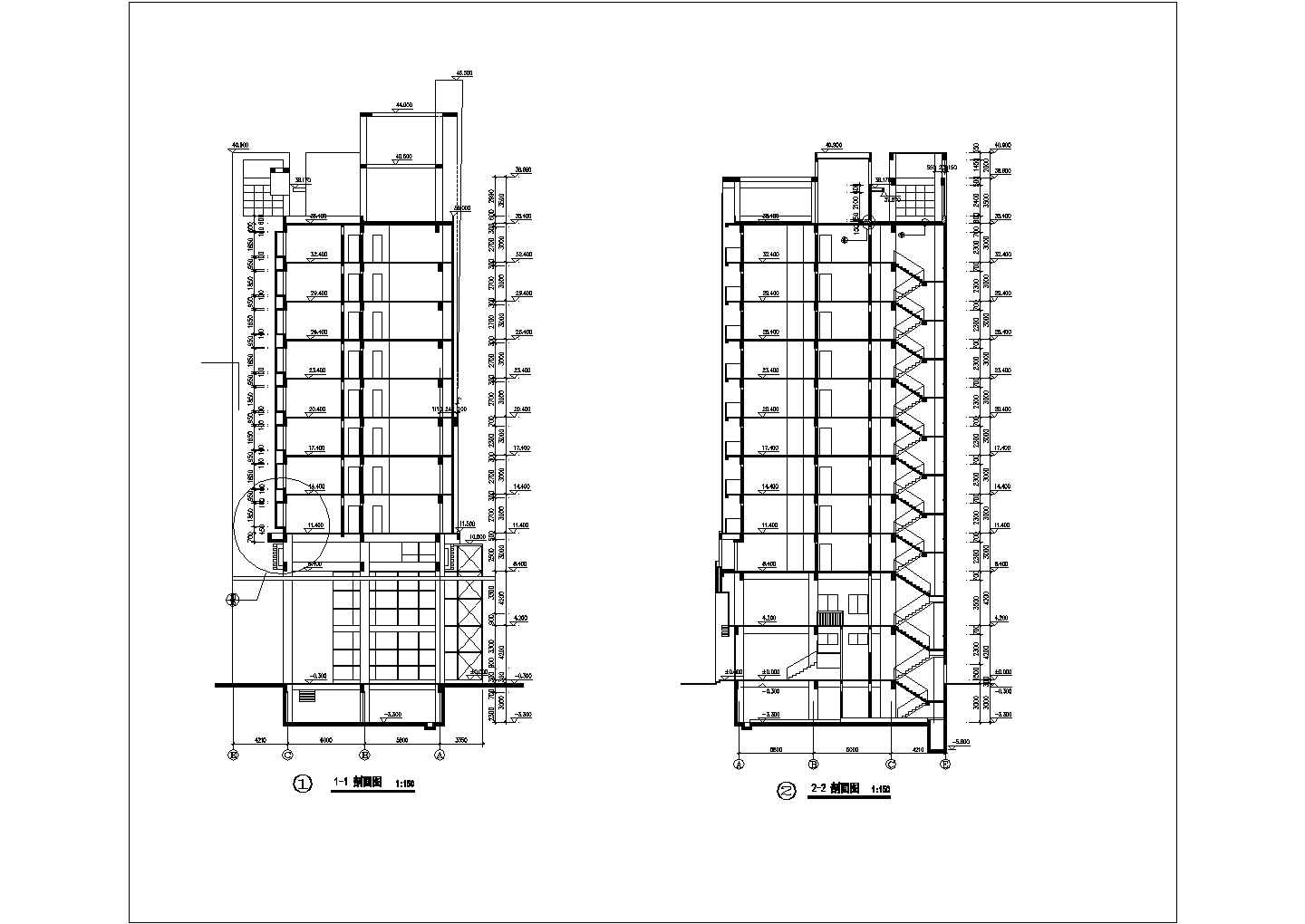 某城市商住楼建筑方案全套设计施工CAD图纸