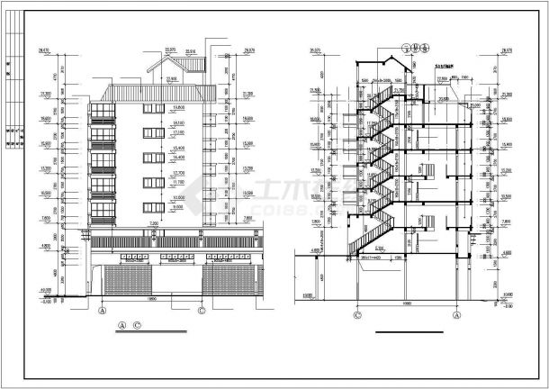 某城市大型高级住宅楼建筑方案全套设计施工CAD图纸-图一