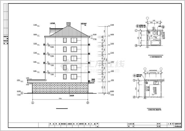 某城市高级商业住宅楼建筑方案设计施工CAD图纸-图一