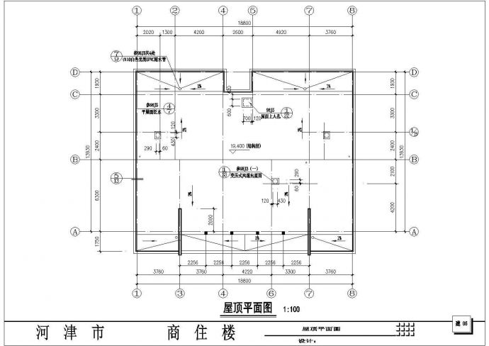 某地区高级商业住宅楼建筑方案设计施工CAD图纸_图1