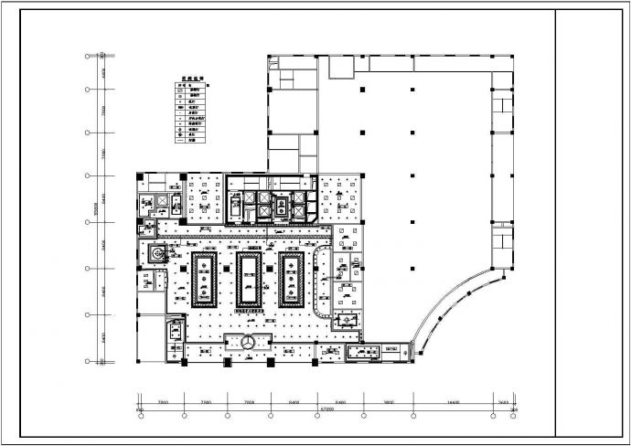 某地区四星级时尚酒店大堂建筑方案设计施工CAD图纸_图1