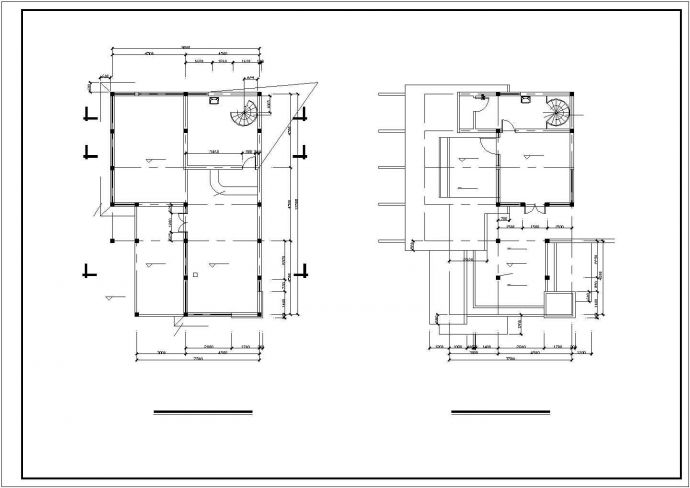 某地区索道上部站茶室建筑全套方案设计施工CAD图纸_图1